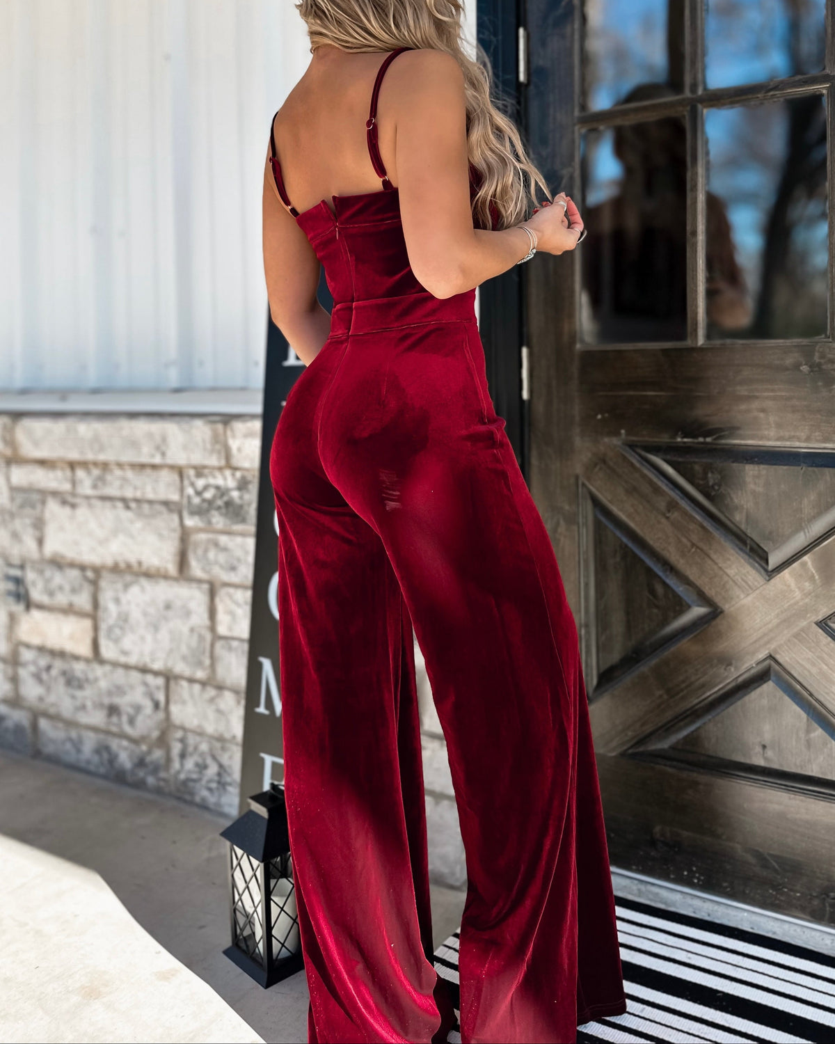 Sangria Velvet Jumpsuit