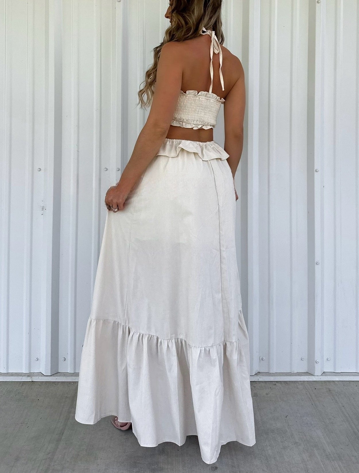 Women's Summer Suspender White Dress