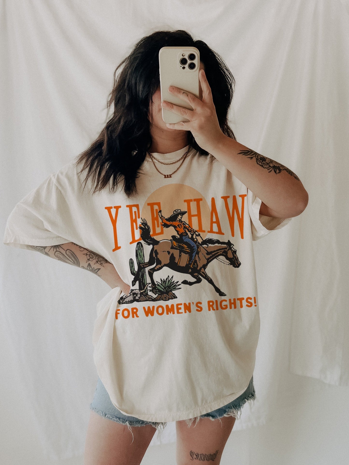 Vintage Yeehaw For Women's Rights Cowgirl T-Shirt