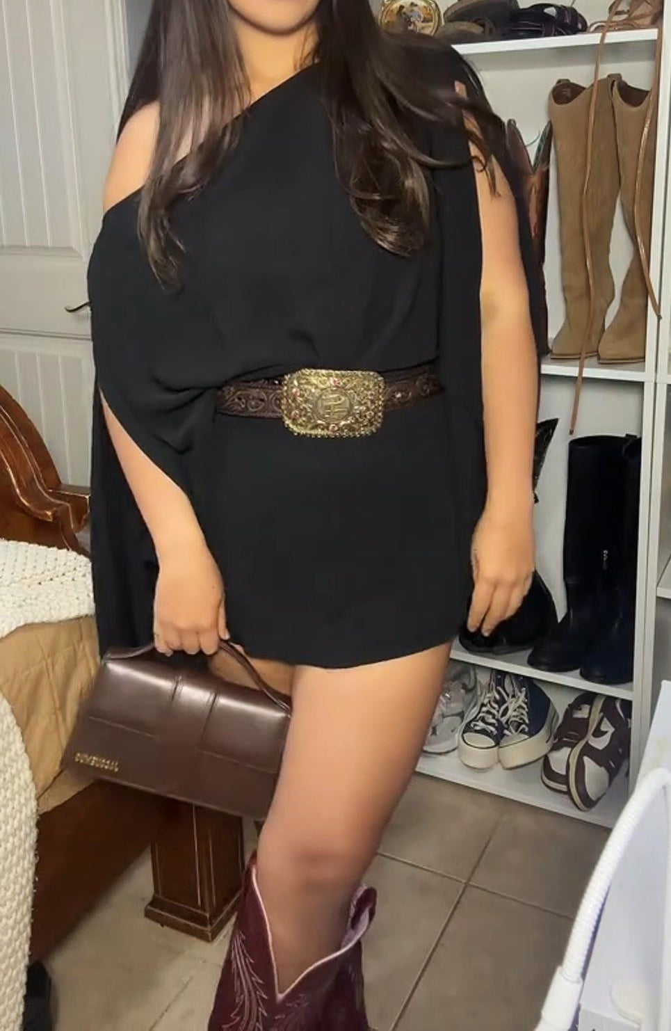 Orange Oversize Flowing Dress