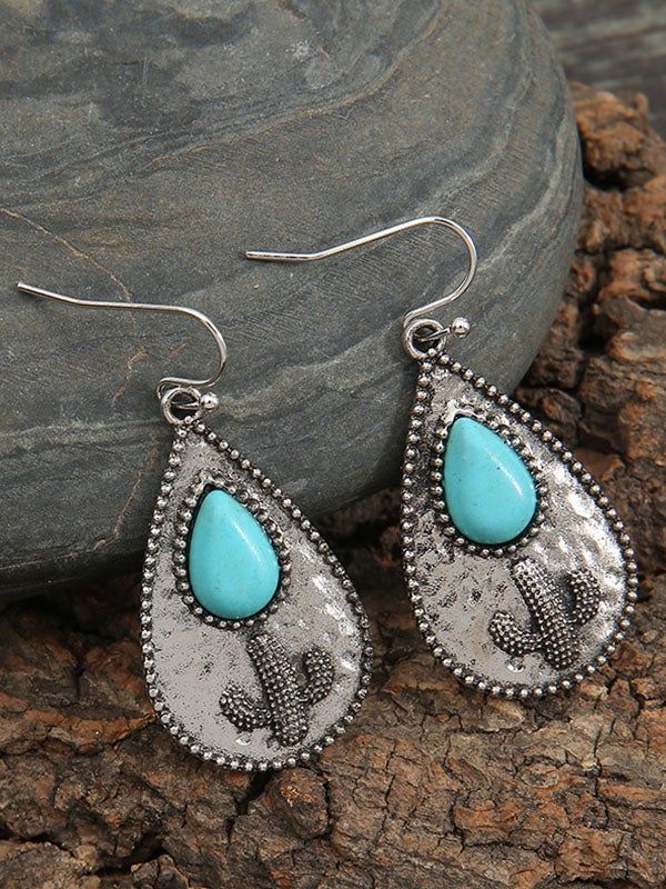 WOMEN'S VINTAGE CACTUS EARRINGS