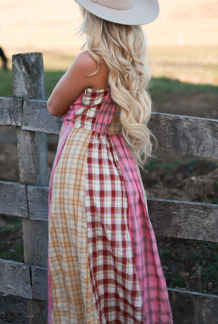 Sagebrush Plaid Maxi Dress - Strawberry Milk