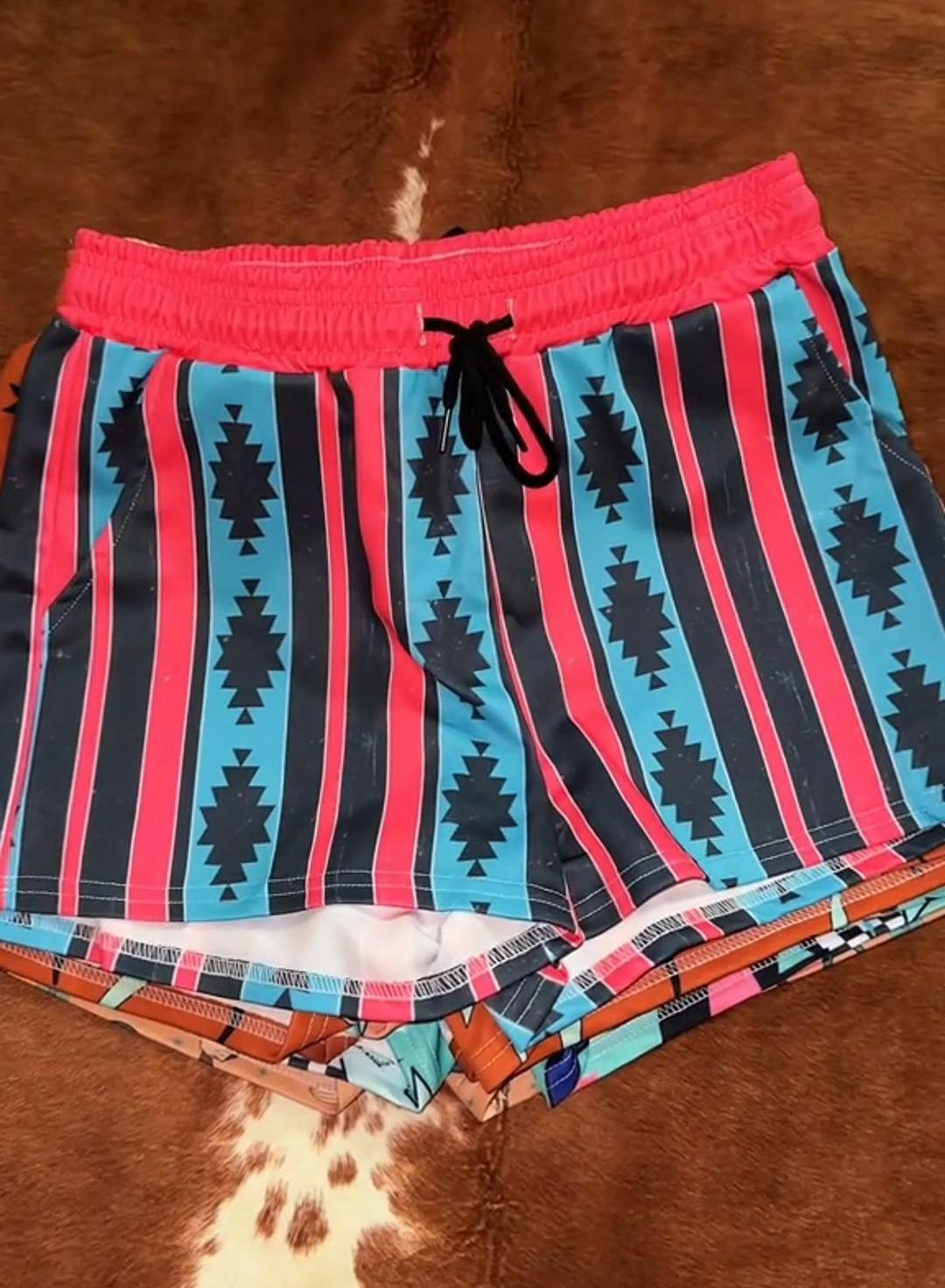 Women's Western Print Shorts