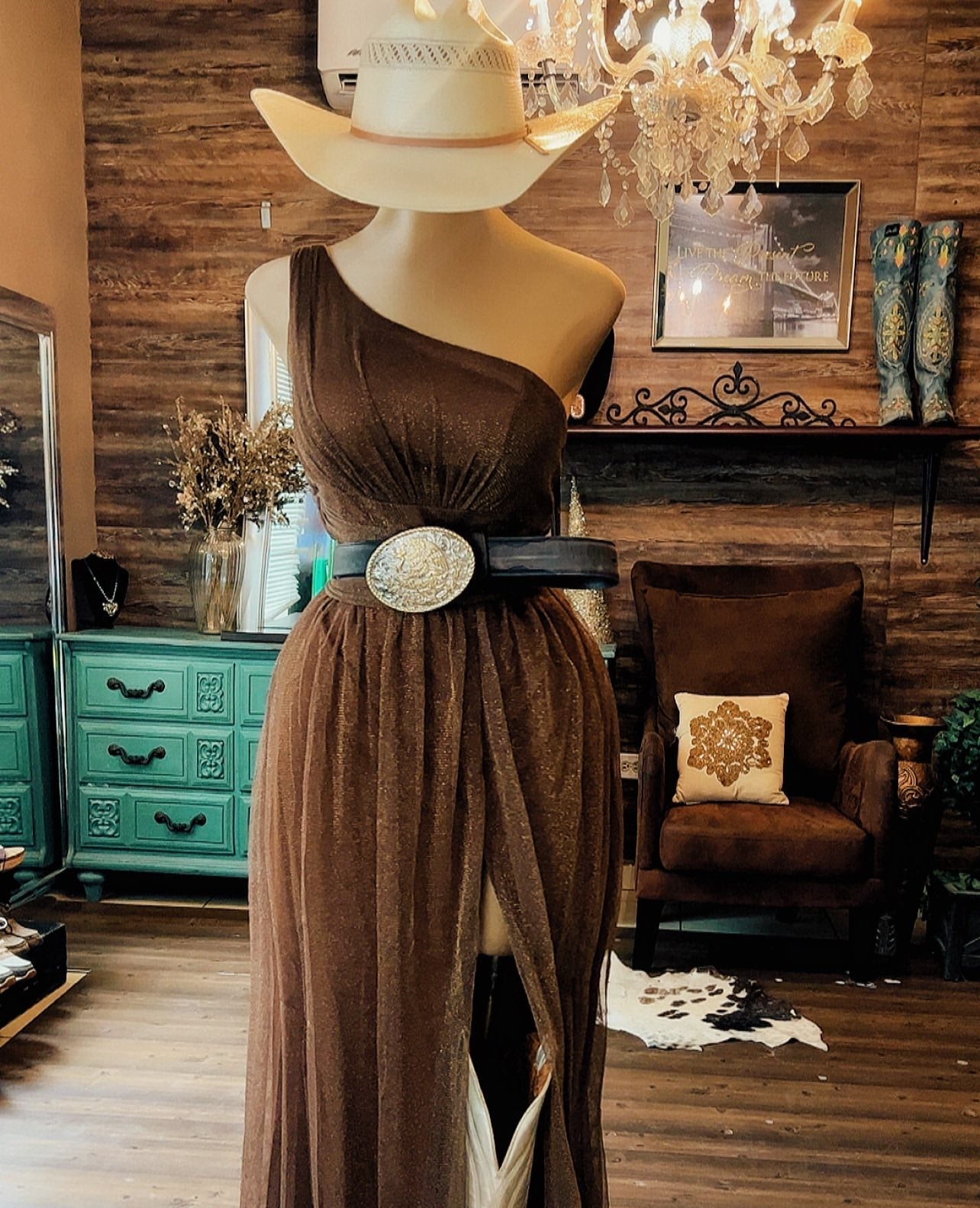 Moonlight Muse One-Shoulder Mesh Gown