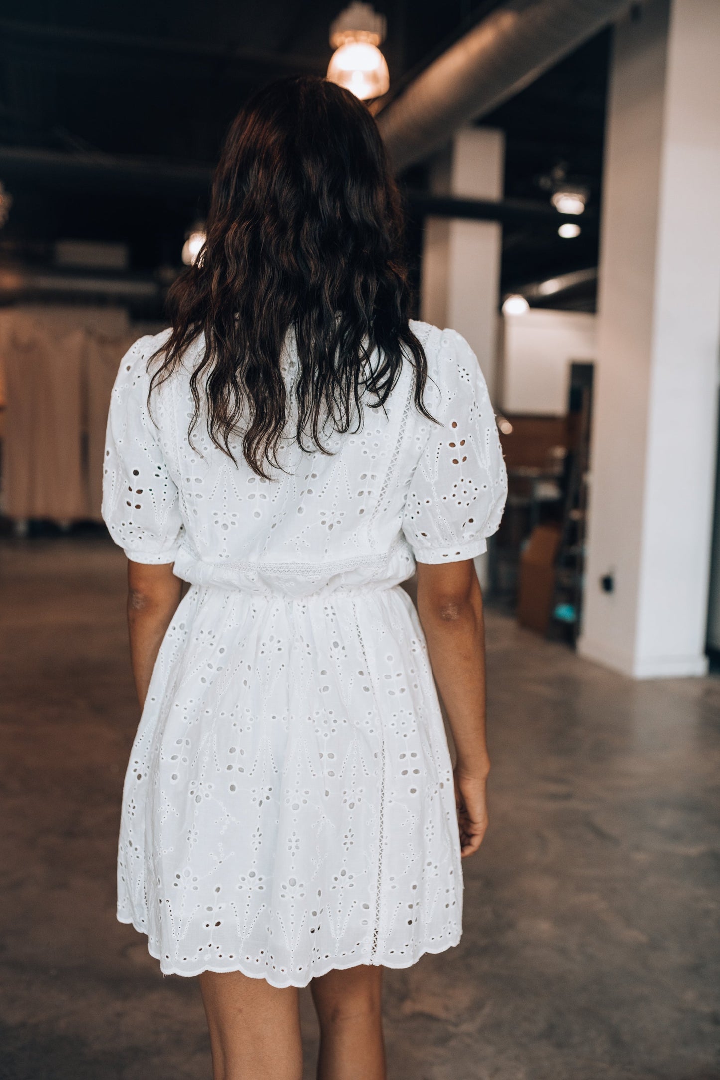 Sienna Eyelet Mini Dress