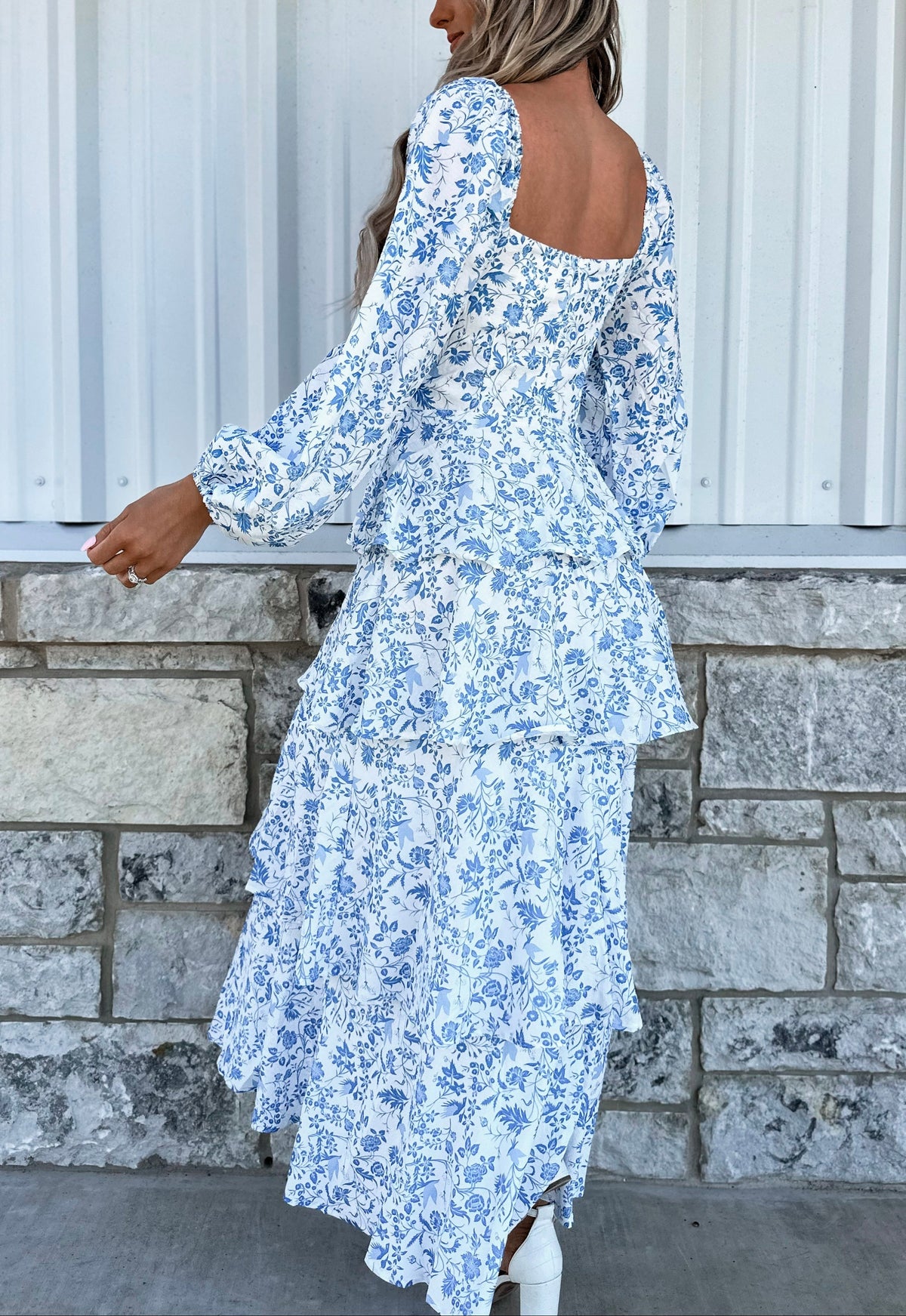 Passionflower Long Sleeve Maxi Dress