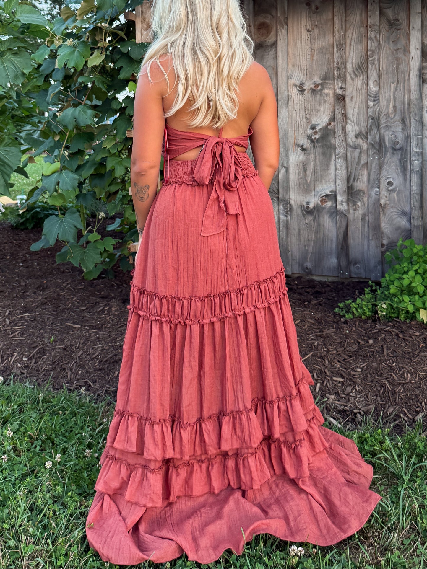 Western Shore Maxi Dress - Cider