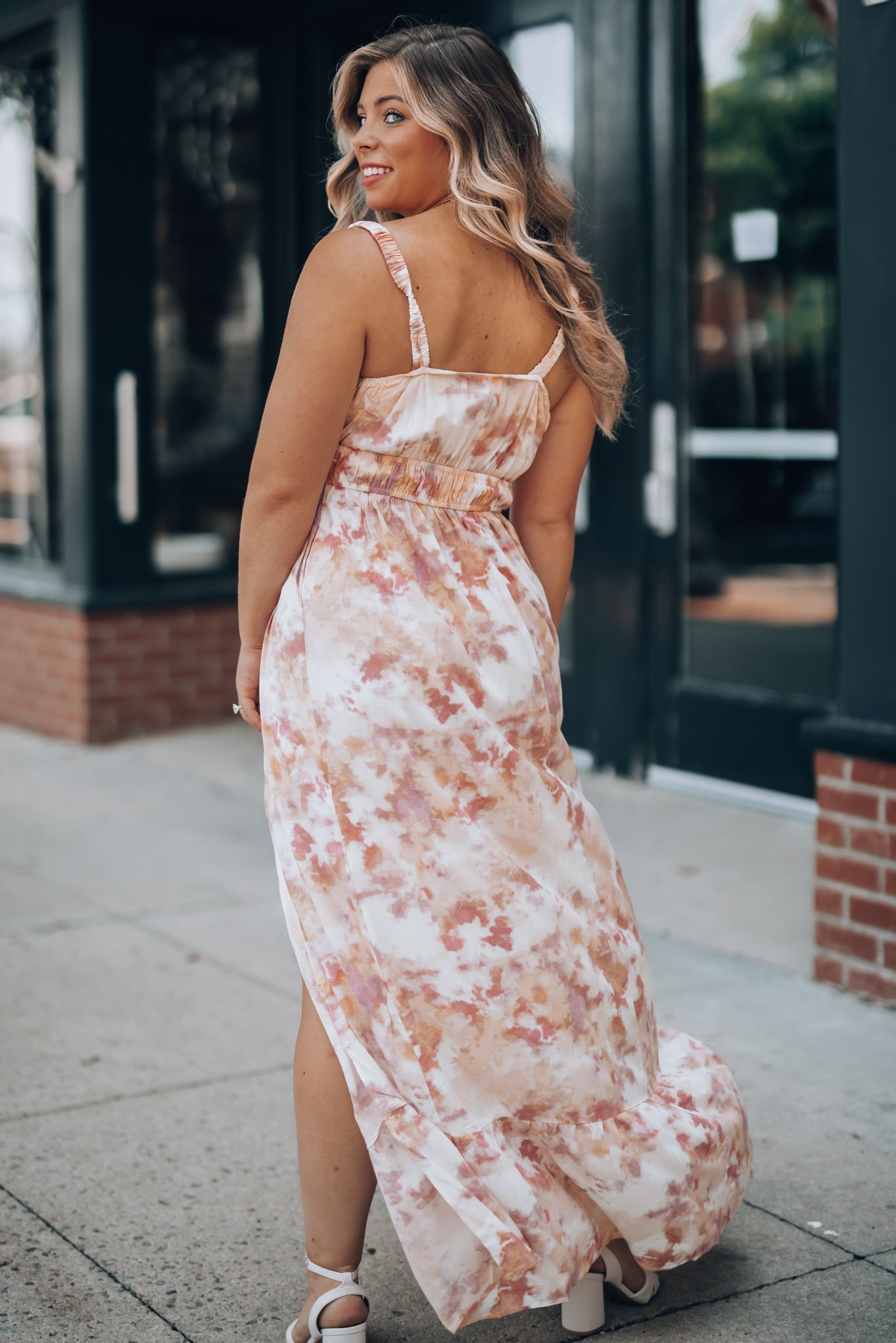 Dragonfly Cowl Neck Maxi Dress