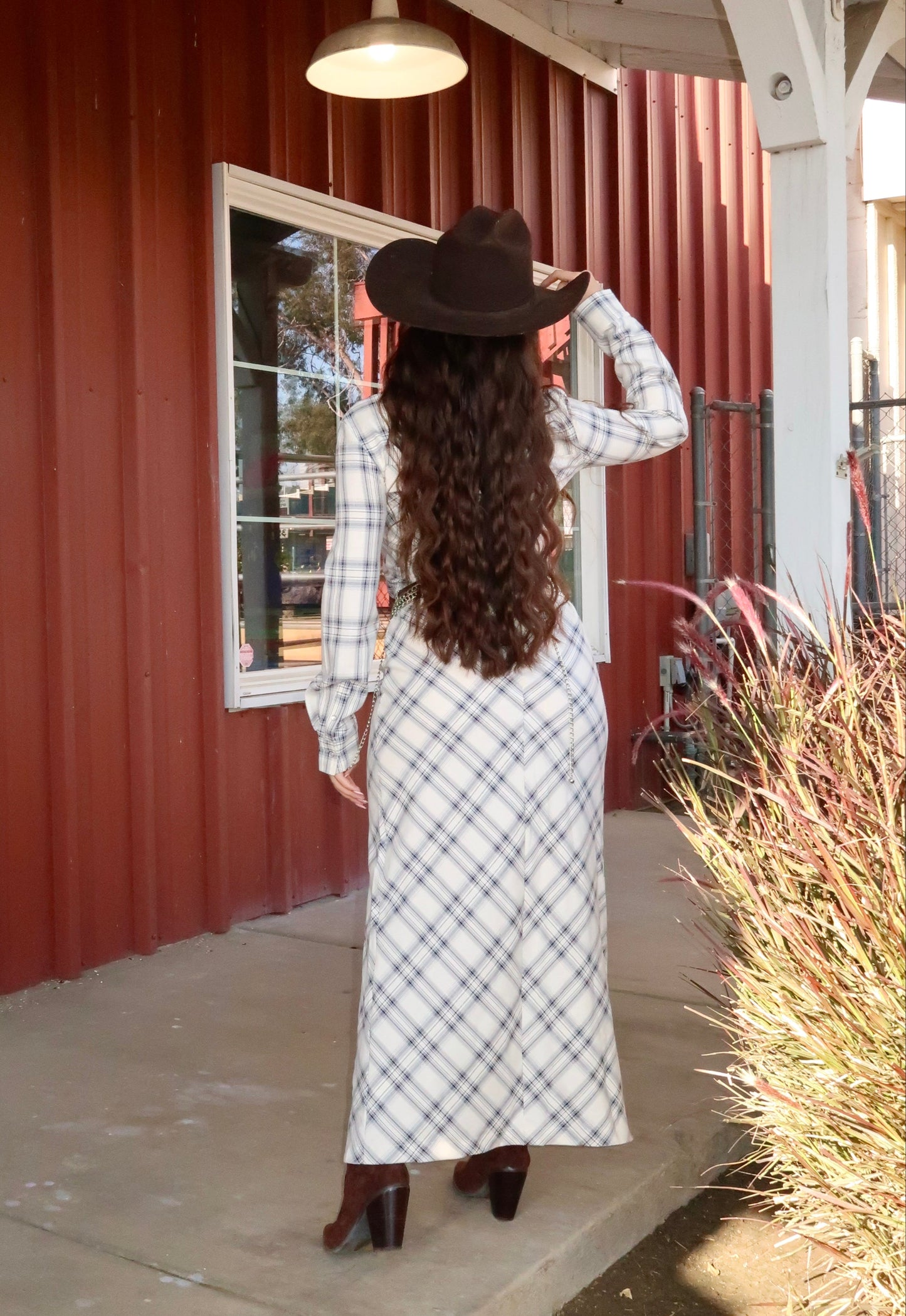 Wiston Plaid Maxi Dress