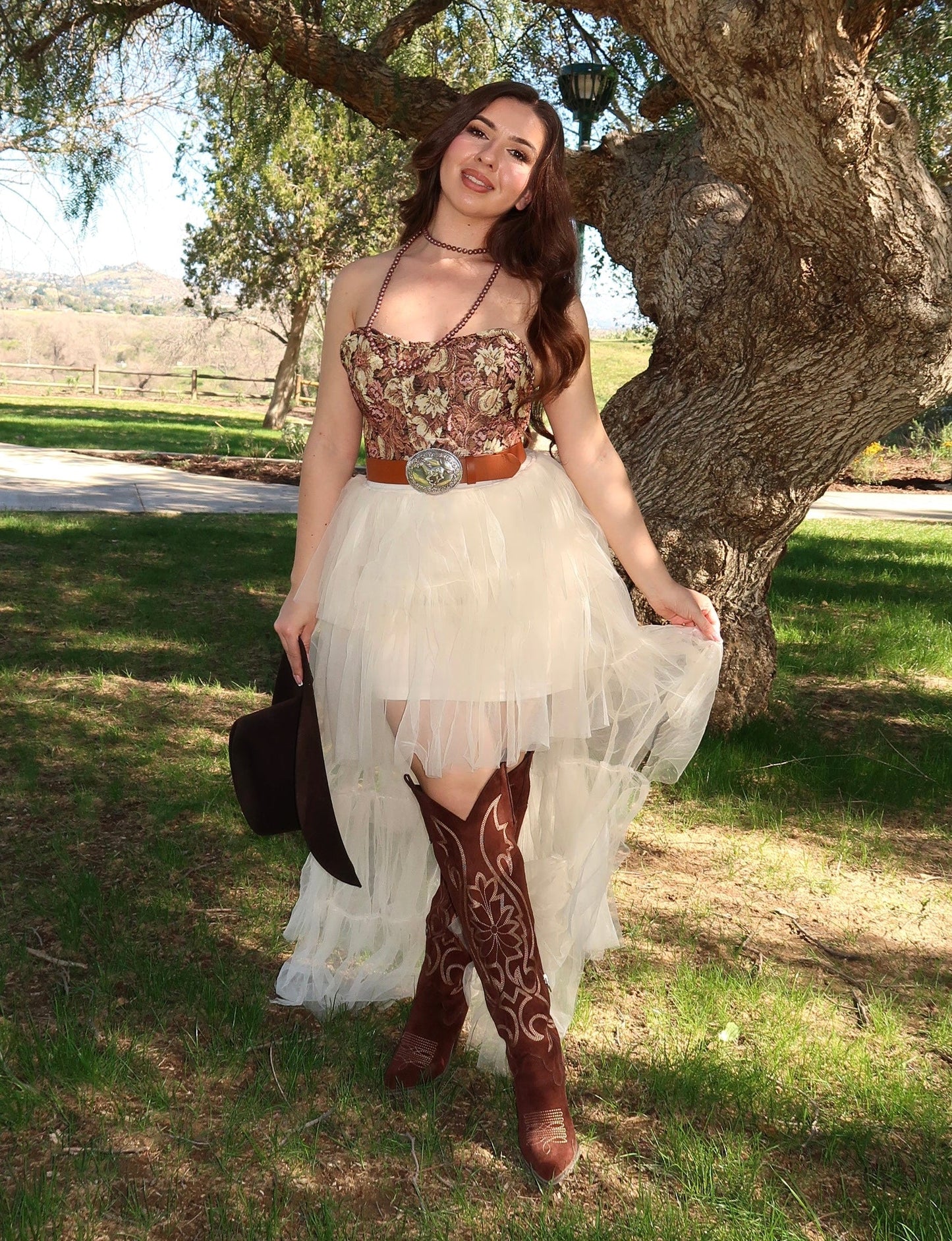 Dandelion Tulle High Low Maxi Skirt