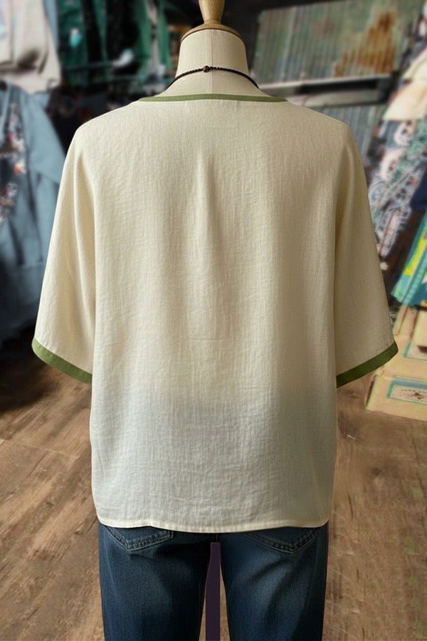 Embroidered Dragonfly Blouse