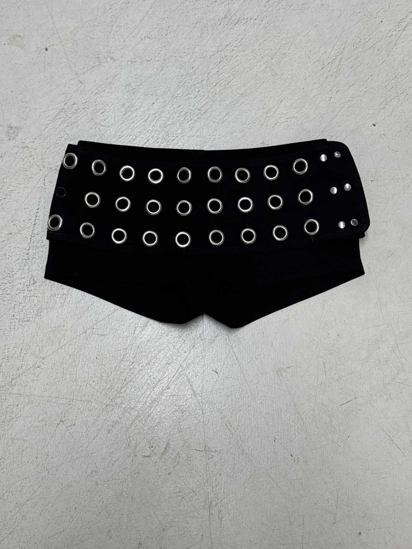 Boho Rhinestone Hollow-Out Circle Bandeau & Shorts Set