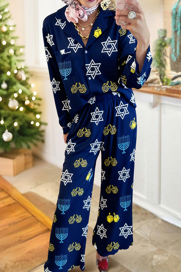 Hanukkah Candlestick Pajama Set