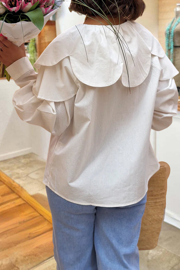 Vacation Petal Ruffle Shirt