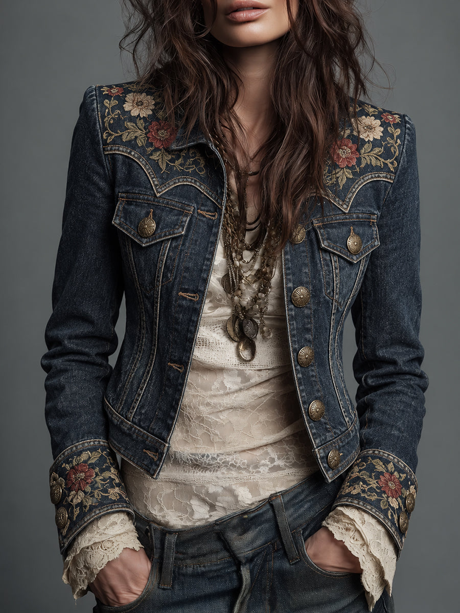 Brown Shearling Collar Aviator Jacket