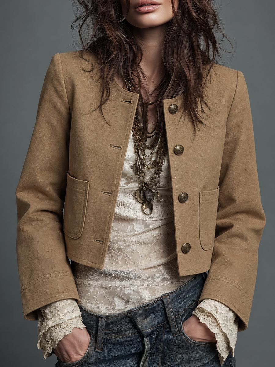 Olive Distressed Field Jacket