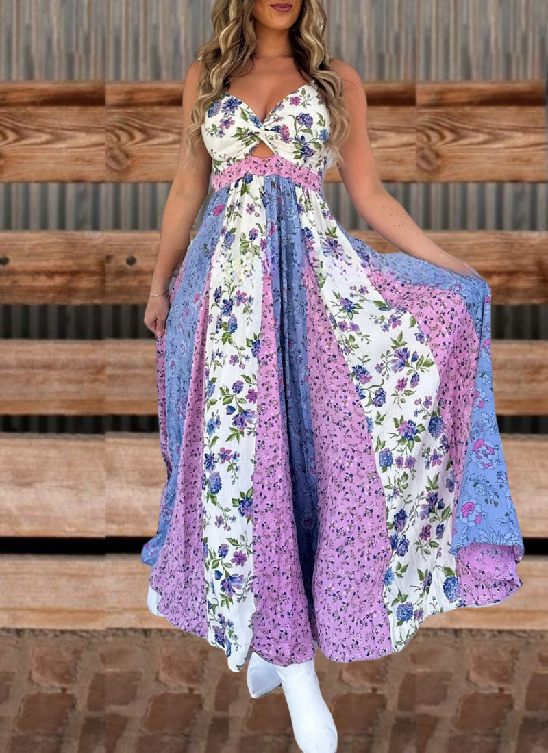 Women's Floral Suspender Dress