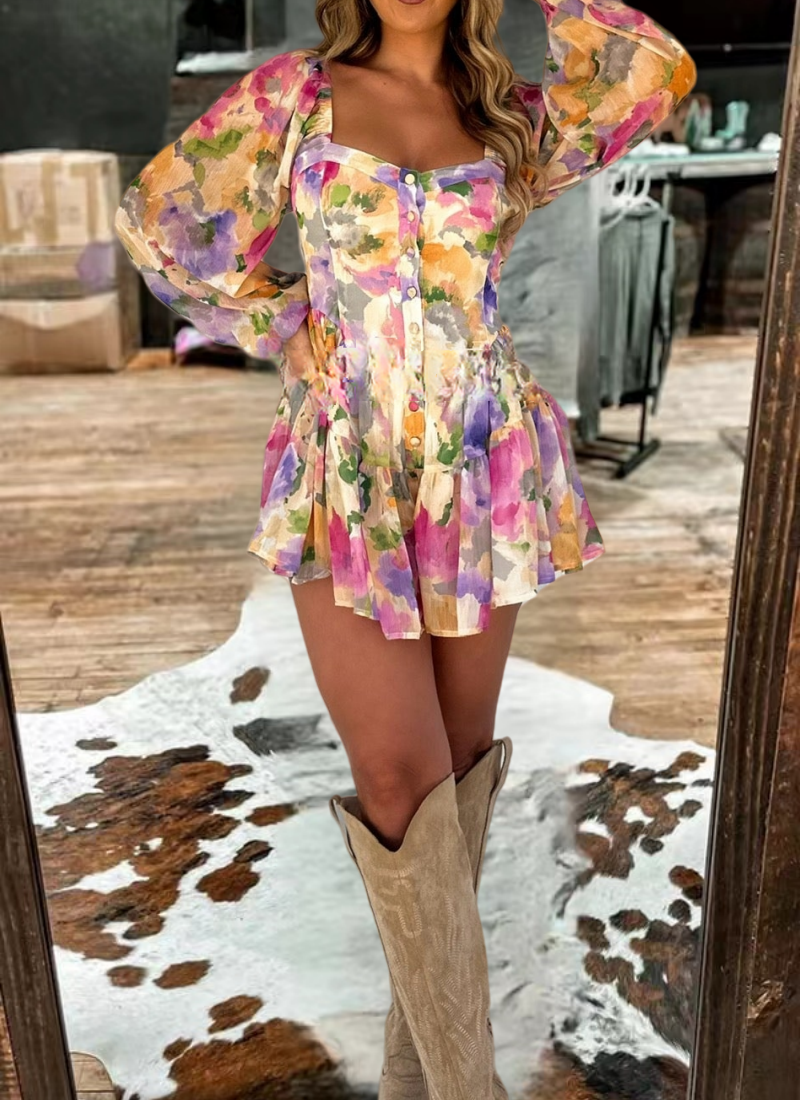 Sunshine Floral Romper