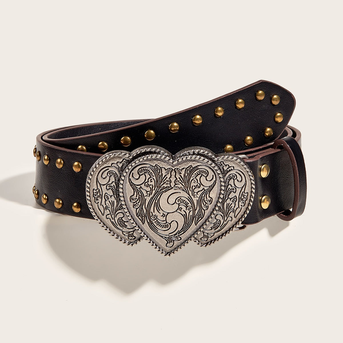 Rivet Heart Shape Vintage Belt