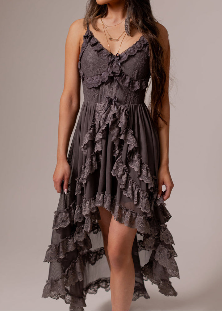 Dagala Dress in Charcoal