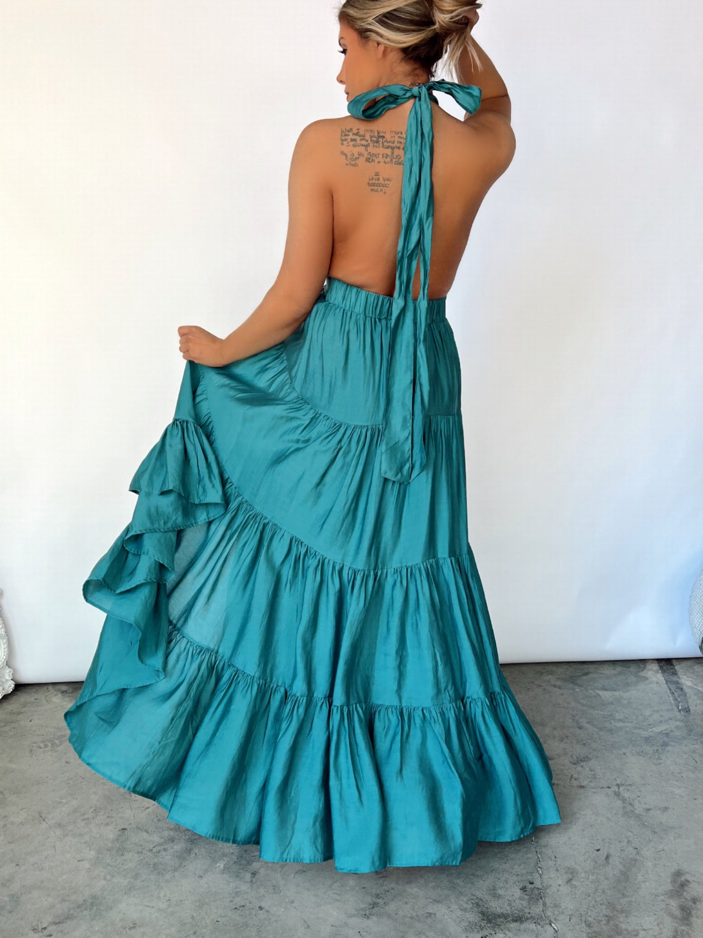 Greek Villa Halter Dress