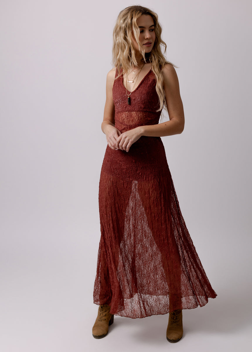 Levinia Dress in Rust