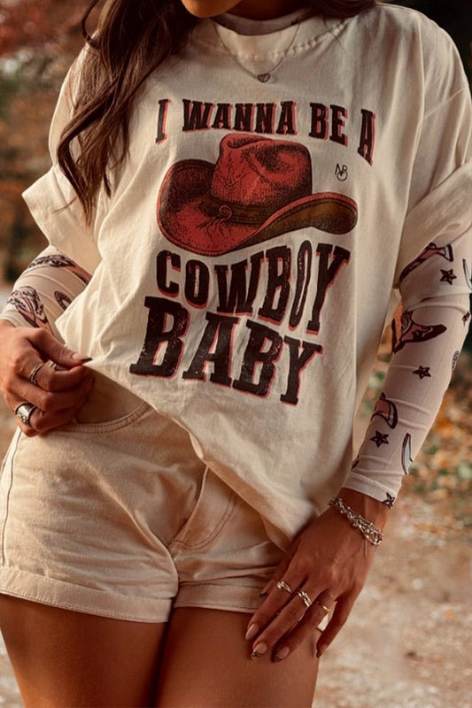 I Wanna Be a Cowboy Baby T-Shirt