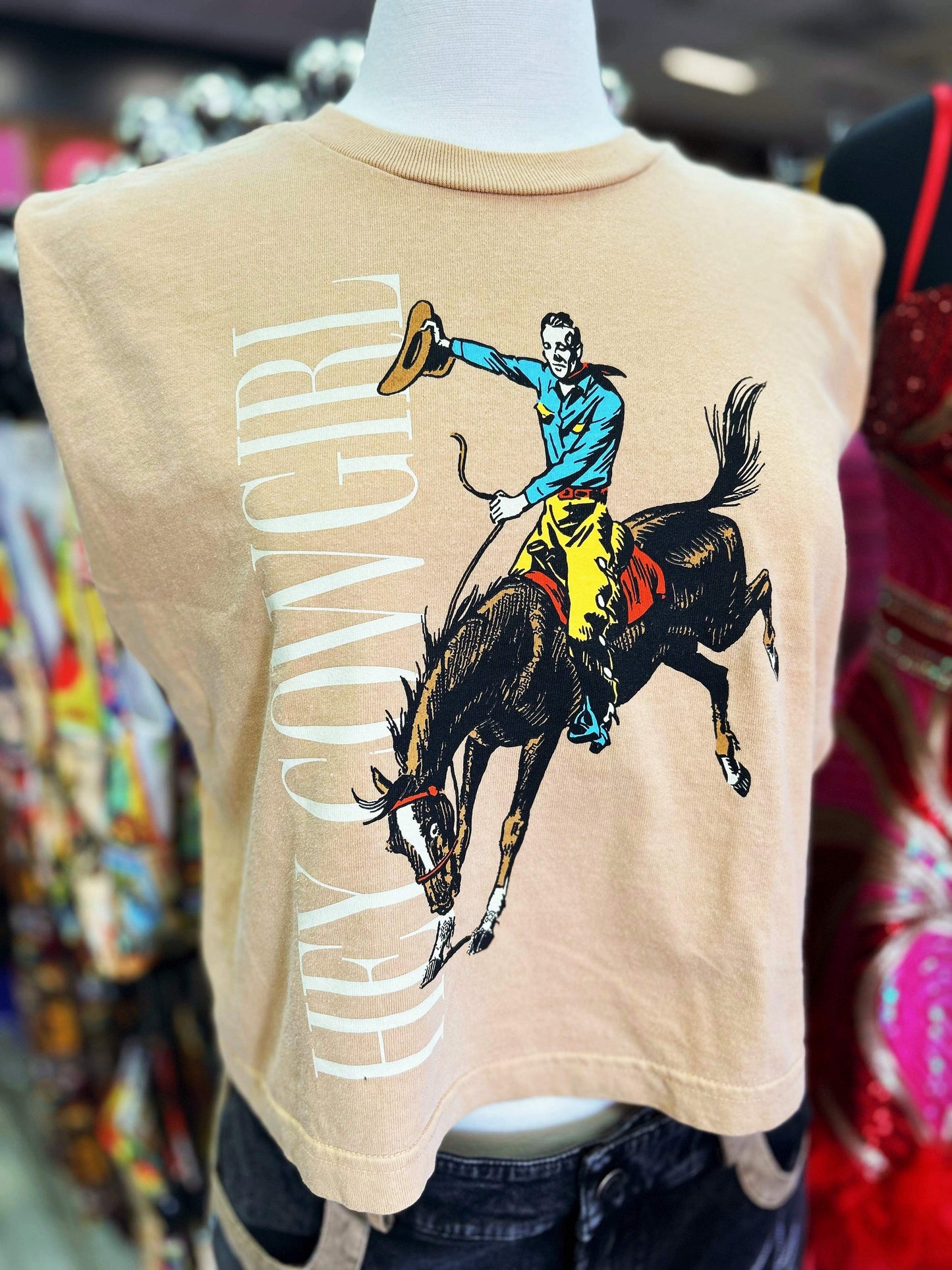 Hey Cowgirl Graphic Tank Top