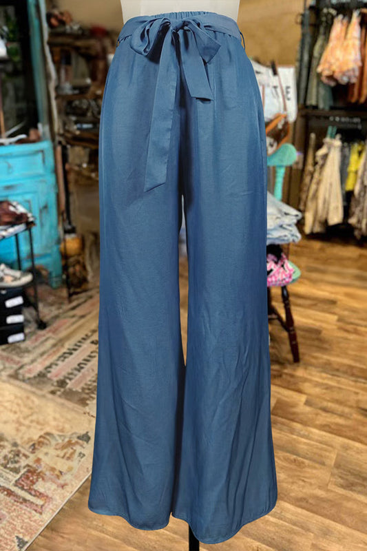 Casual Bow Wide Leg Pants