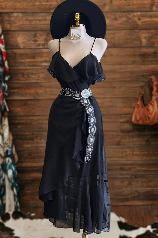 Flowy Ruffled Maxi Dress