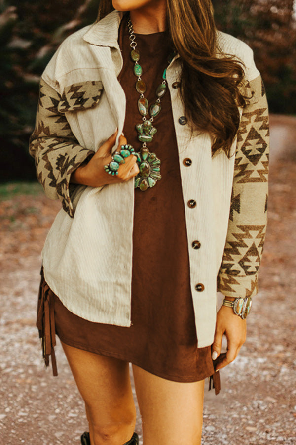 Vintage Aztec Corduroy Jacket