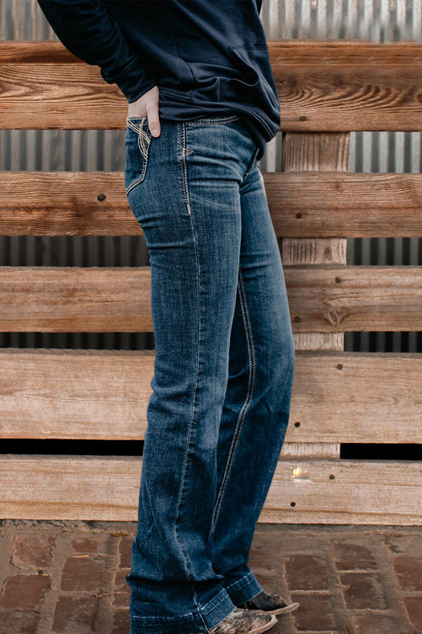 Vintage Washed Straight-Leg Jeans