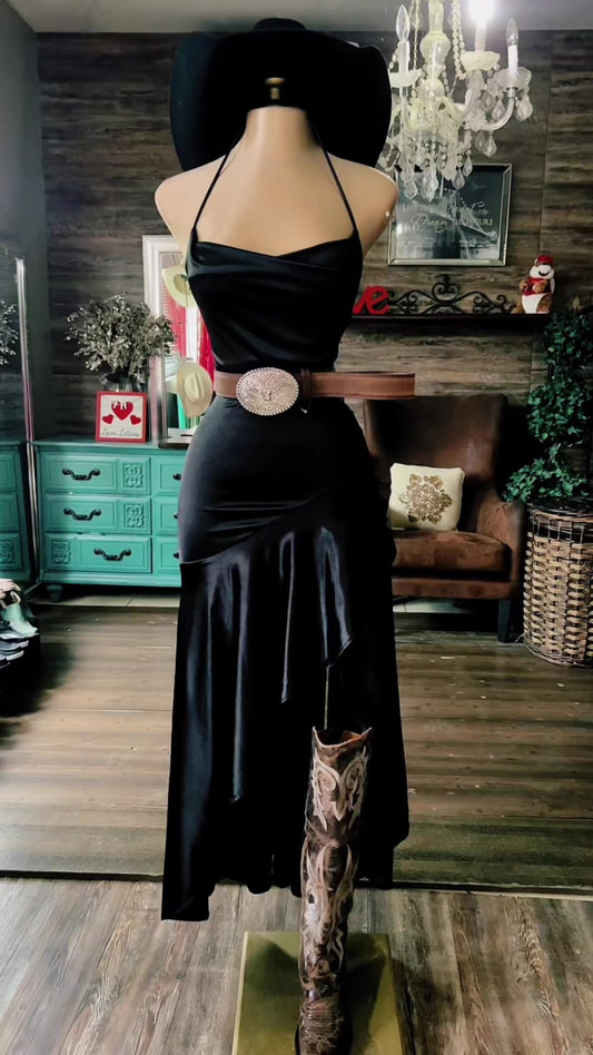 Modish Asymmetric Ruffles Evening Party Dress