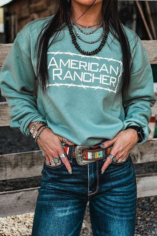 American Rancher Print Sweatshirt