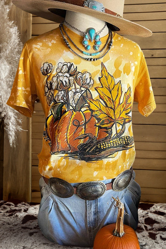 Vintage Pumpkin Print T-Shirt