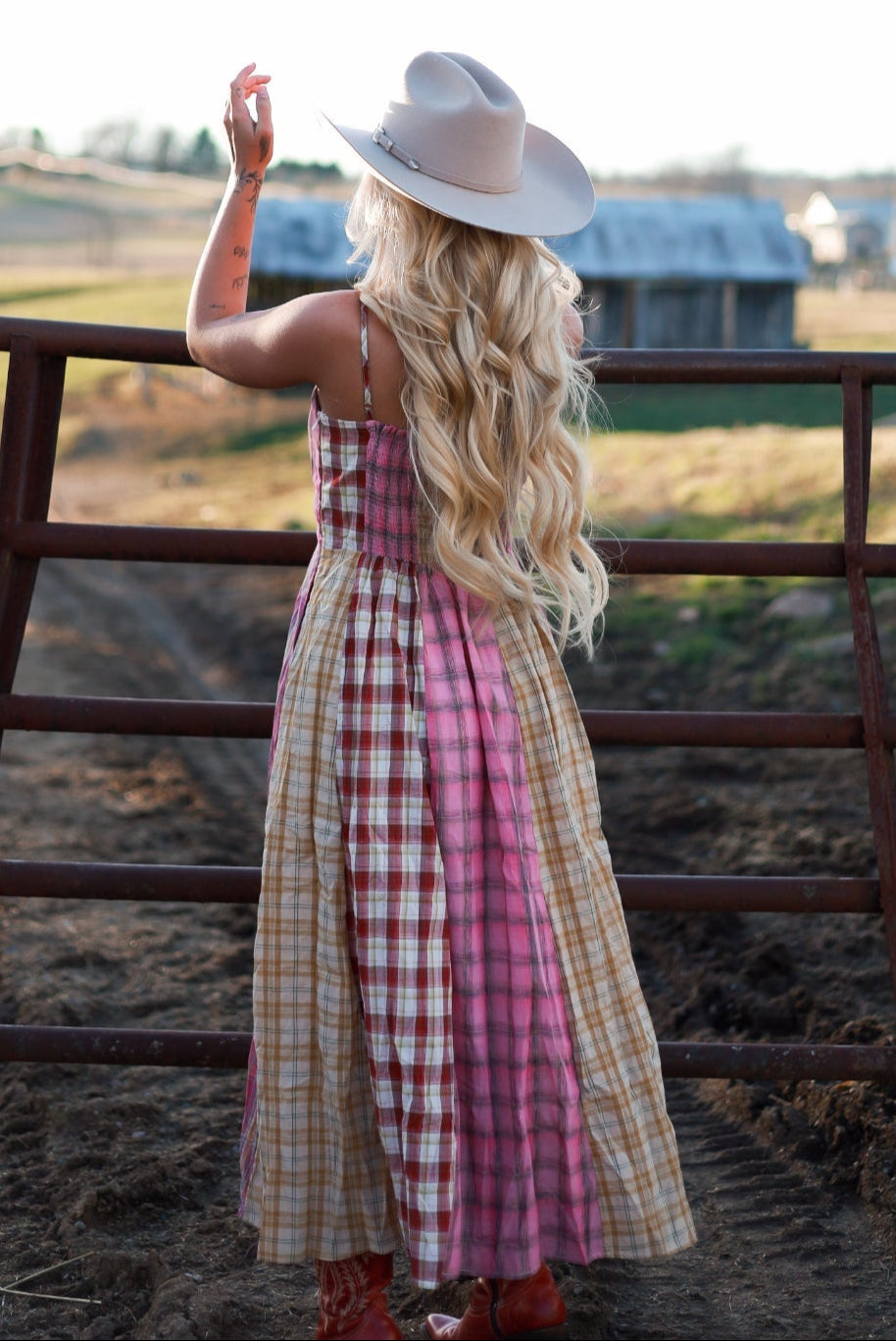 Sagebrush Plaid Maxi Dress - Strawberry Milk