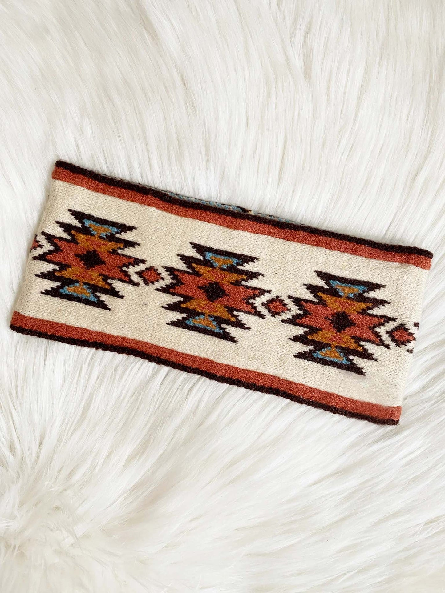 Gallup Aztec Knit Headband {Brown}