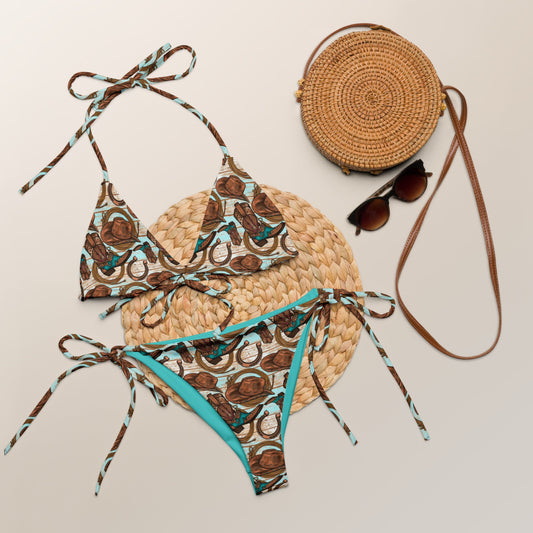 Western Print Bikini Set