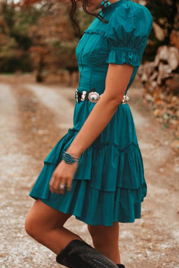 Pretty Layered Ruffle Dress