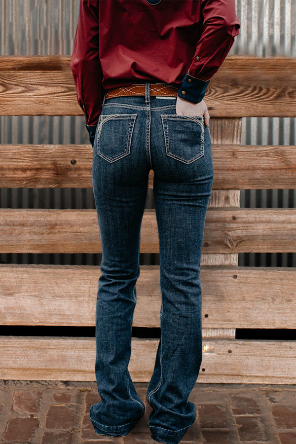 Vintage Washed Straight-Leg Jeans