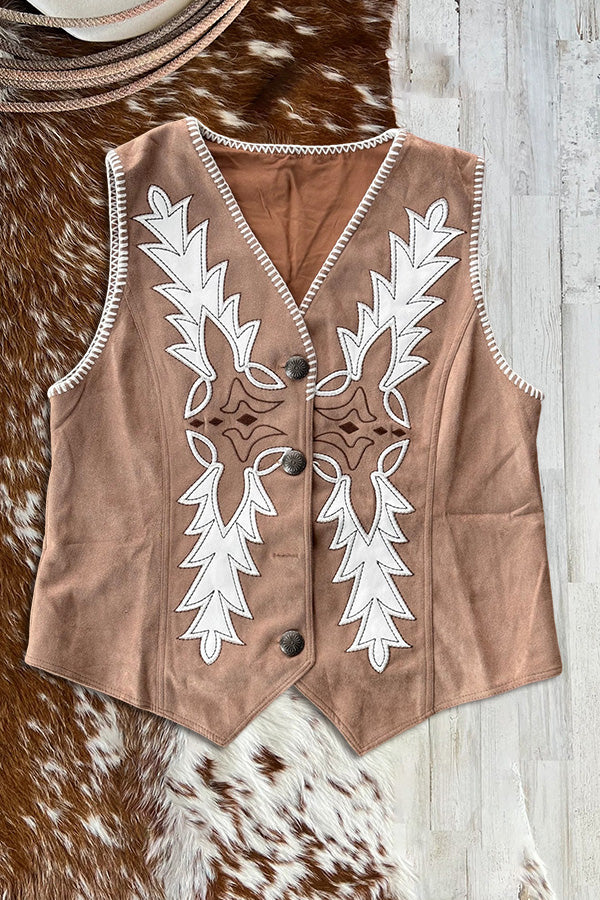 Suede Bootstitch Vest