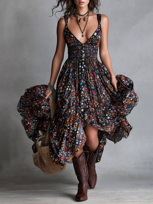 Floral V-Neck Dress