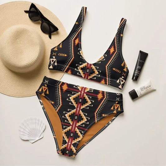 Women's Western Print Swimsuit Set