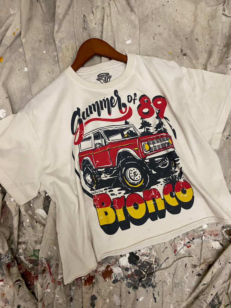 Bronco Summer of 1989 vintage Relaxed Crop T-shirt