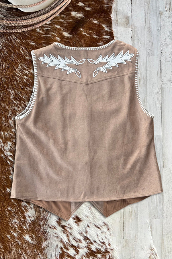 Suede Bootstitch Vest