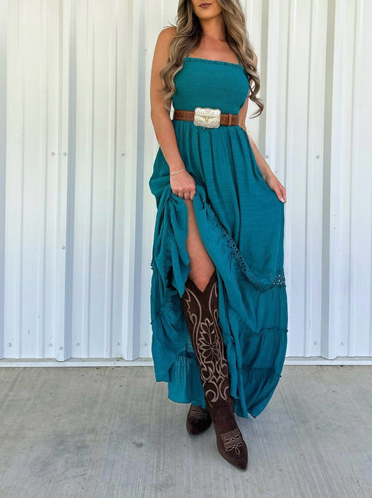 Women's summer solid color lace dress