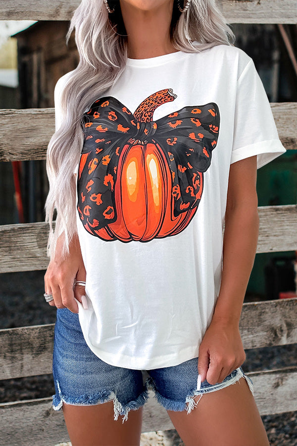 Simple Bow Pumpkin Tee