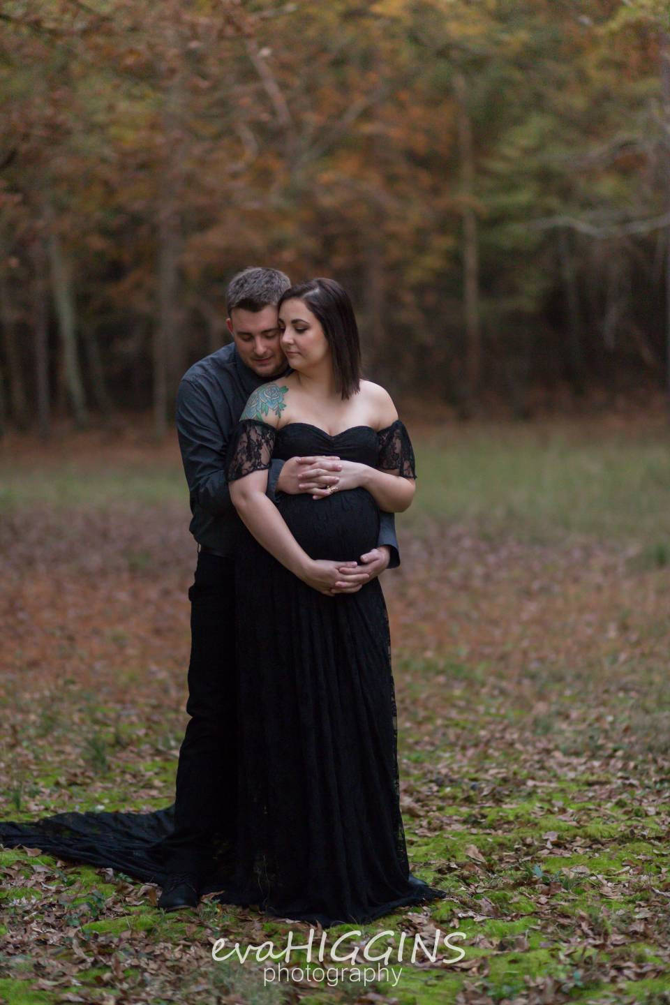 Maternity Photo Shoot Off Shoulder Lace Trailing Maxi Dress