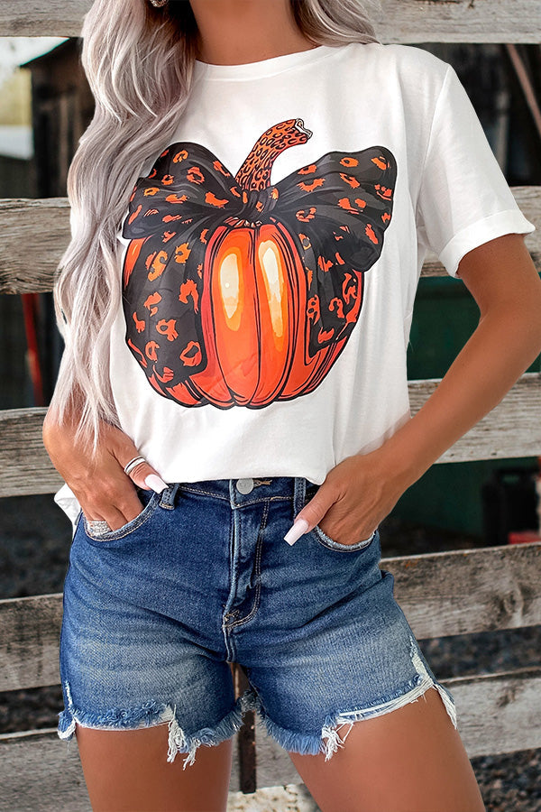 Simple Bow Pumpkin Tee