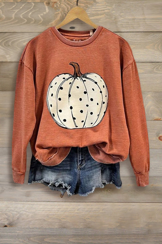 Casual Pumpkin Sweatshirt